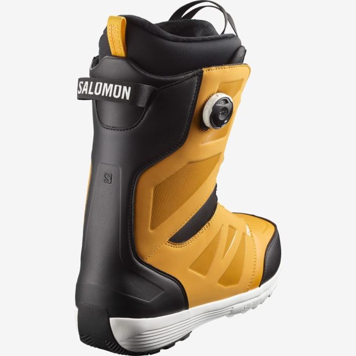 Salomon LAUNCH BOA SJ BOA Snowboardstøvler Herre Guld Gul Sort Hvide | weG8bOMD