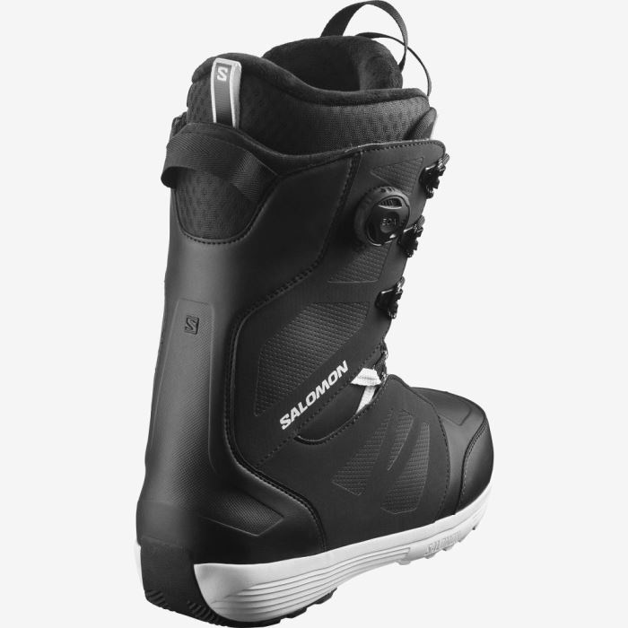 Salomon LAUNCH LACE SJ BOA Snowboardstøvler Herre Sort Sort Hvide | 3Sfdgy2x