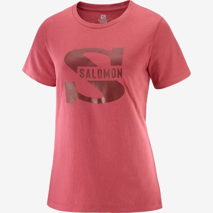 Salomon OUTLIFE BIG LOGO T Shirts Dame Rød | zUj2ayCp