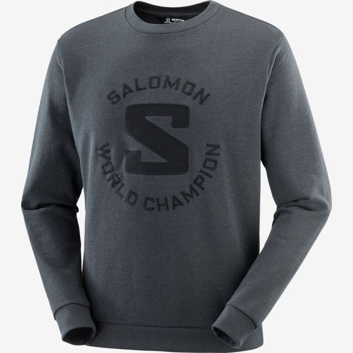 Salomon OUTLIFE LOGO SUMMER HEATHER Mellemlag Herre Ebony / Heather | uIqGRJPo