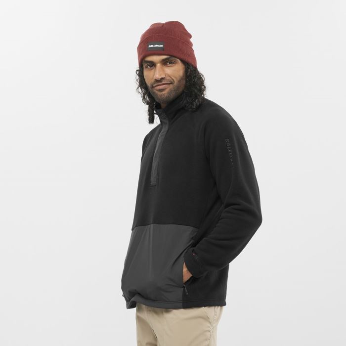 Salomon OUTLIFE POLARTEC HALF ZIP Mellemlag Dame Sort | 0rOnIqn8