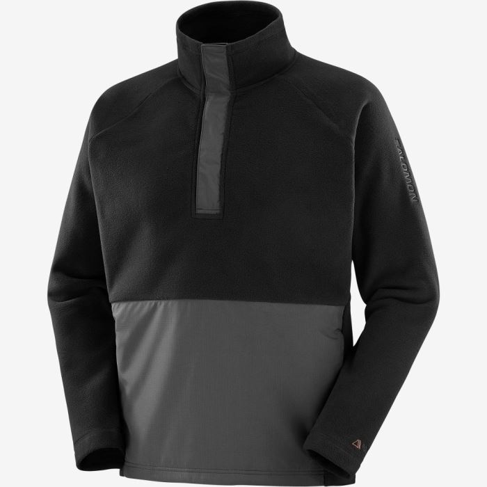 Salomon OUTLIFE POLARTEC HALF ZIP Mellemlag Dame Sort | 0rOnIqn8