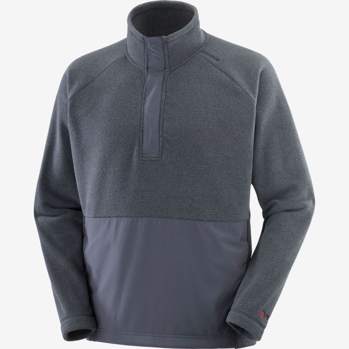 Salomon OUTLIFE POLARTEC HALF ZIP Mellemlag Herre Ebony | 3qMHdD3H