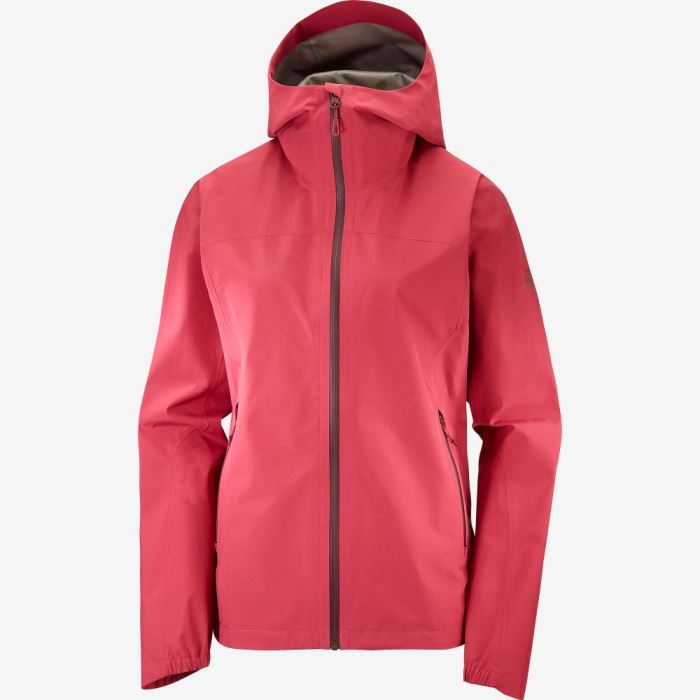 Salomon OUTLINE GORE-TEX 2.5L Jakke Dame Rød | UKbxD1hu