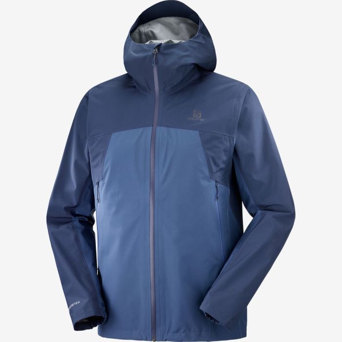 Salomon OUTLINE GORE-TEX 2.5 LAYERS Jakke Herre Mørkeindigo | jNr3MiSp