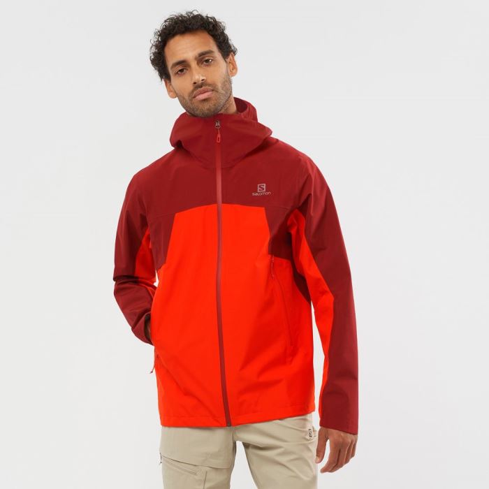 Salomon OUTLINE GORE-TEX 2.5 LAYERS Jakke Herre Rød Mørkerød | woC6B9sG