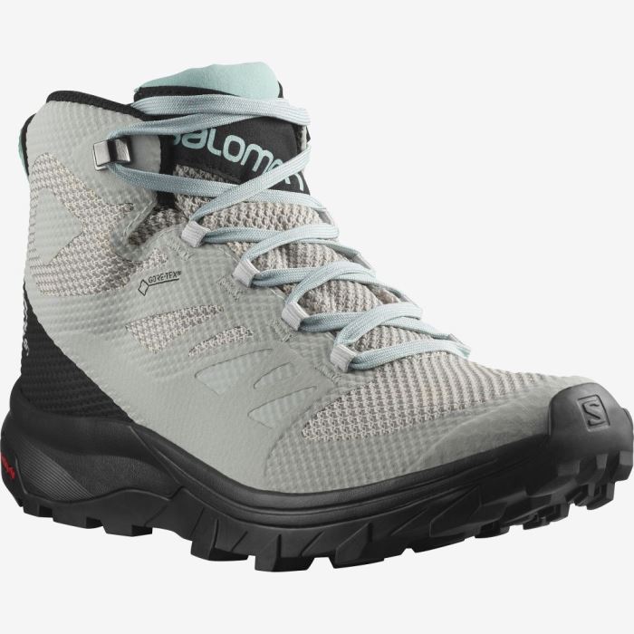 Salomon OUTLINE MID GORE-TEX Vandresko Dame Sort Turkis | ECQbqRCk