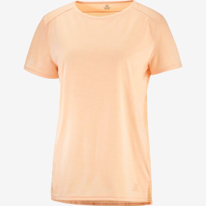 Salomon OUTLINE SUMMER T Shirts Dame Abrikos | H3Tr8KmC