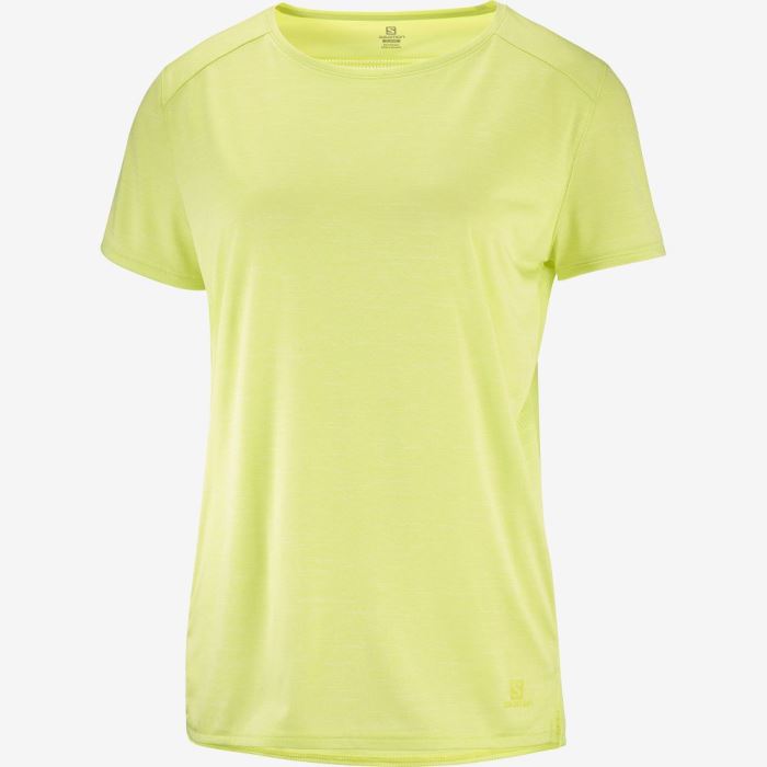 Salomon OUTLINE SUMMER T Shirts Dame Orange Lysegrøn | 3QRDHR4a