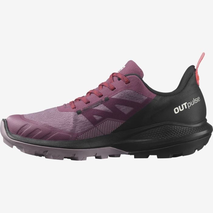 Salomon OUTPULSE GORE-TEX Vandresko Dame Sort Rød | 0iUErfS4