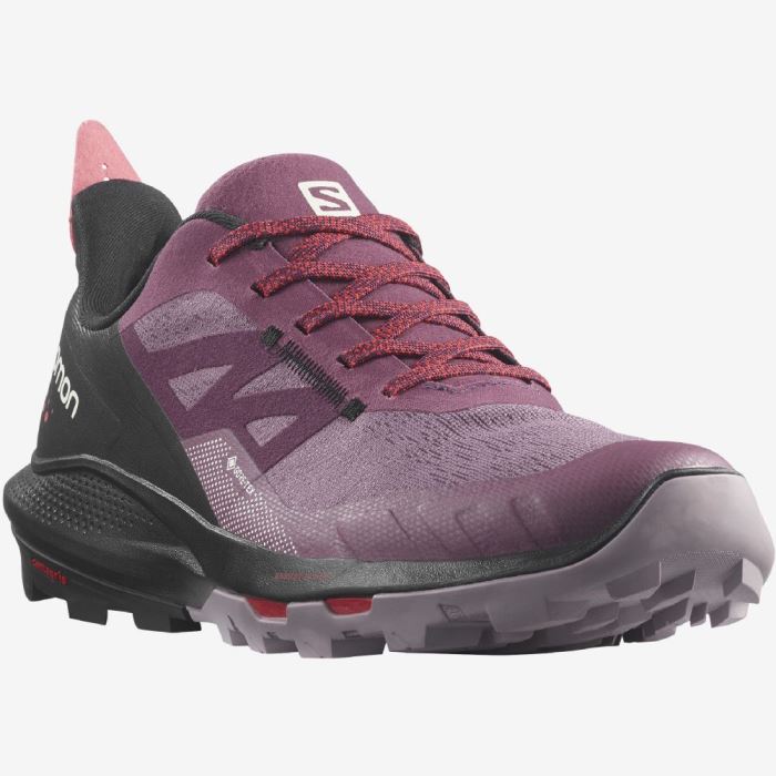 Salomon OUTPULSE GORE-TEX Vandresko Dame Sort Rød | 0iUErfS4