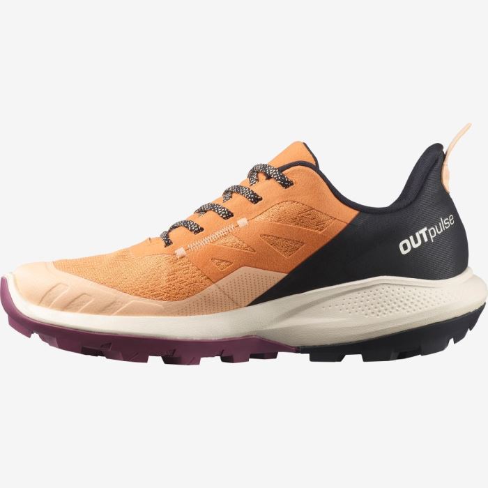 Salomon OUTPULSE GORE-TEX Vandresko Dame Abrikos Sort | MVrwinvd