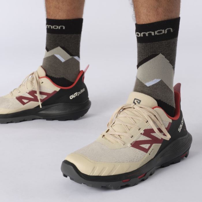 Salomon OUTPULSE GORE-TEX Vandresko Herre Sort Rød | Cn5pYtqK