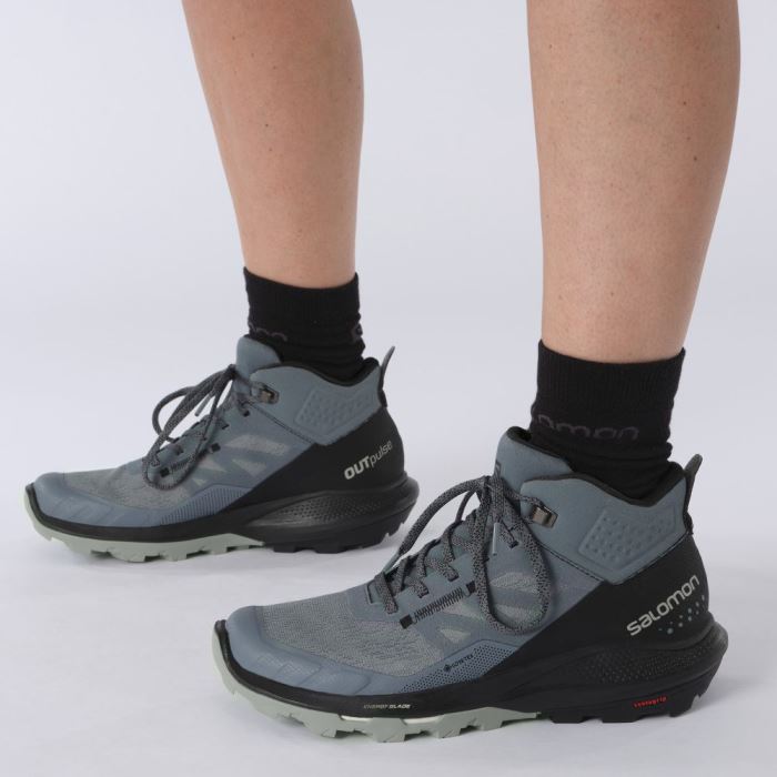 Salomon OUTPULSE MID GORE-TEX Vandresko Dame Sort | ExtfFMq5