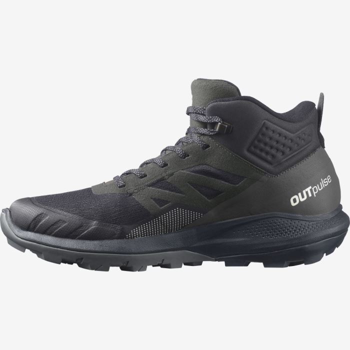 Salomon OUTPULSE MID GORE-TEX Vandresko Herre Sort | gisfxQDR