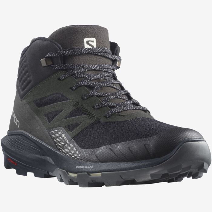 Salomon OUTPULSE MID GORE-TEX Vandresko Herre Sort | gisfxQDR