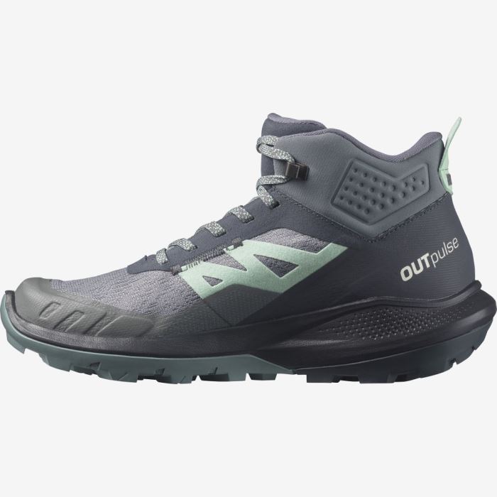 Salomon OUTPULSE MID GORE-TEX Vandresko Dame Ebony / Quiet Shade / Ebony | mPSuzoN7