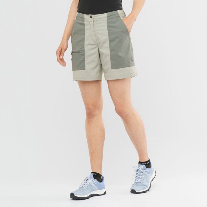 Salomon OUTRACK Shorts Dame Olivengrøn | Bxpfhd3x