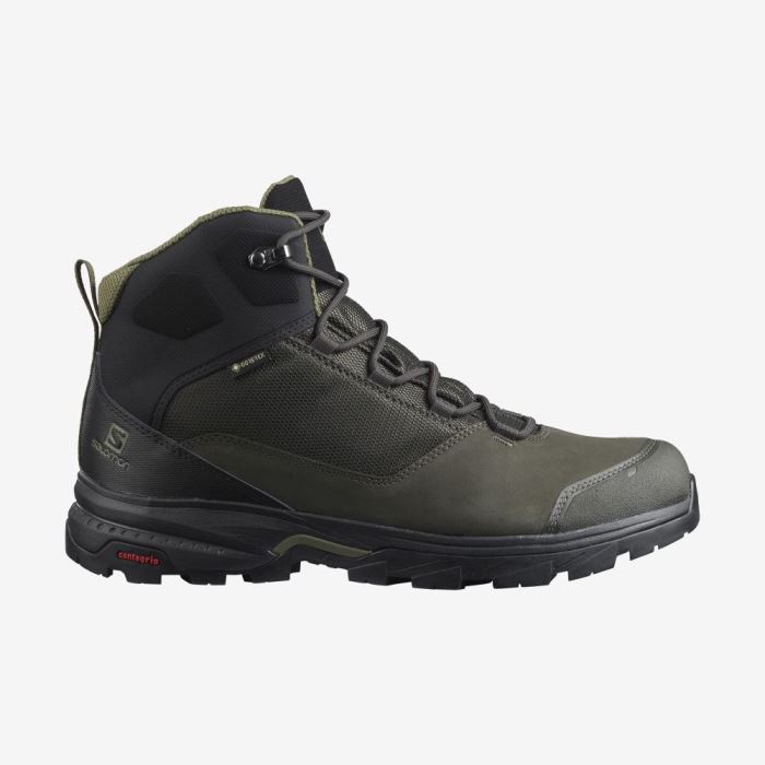 Salomon OUTWARD GORE-TEX Vandresko Herre Sort Olivengrøn | pmuLCxQk