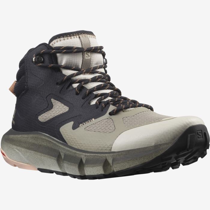 Salomon PREDICT HIKE MID GORE-TEX Vandresko Dame Khaki Sort | f3ulVGPo