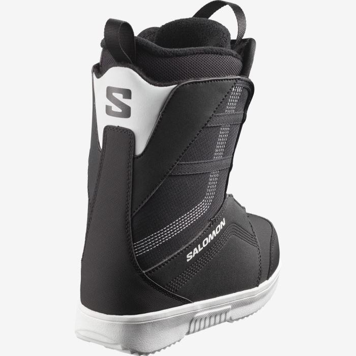 Salomon PROJECT BOA Snowboardstøvler Børn Sort Sort Hvide | xhiWU8Mm