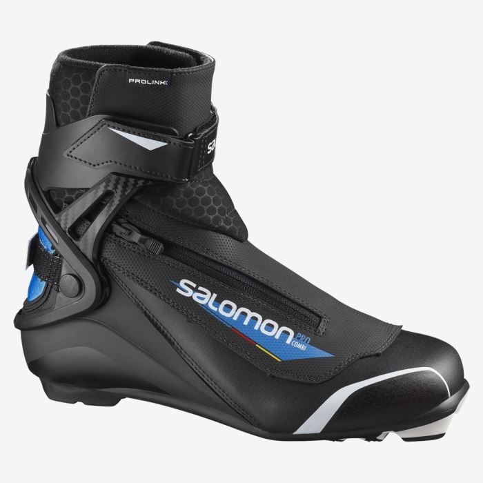 Salomon PRO COMBI PROLINK Skistøvler Dame Mørkeblå Sort Blå | 3QRQ8rj8