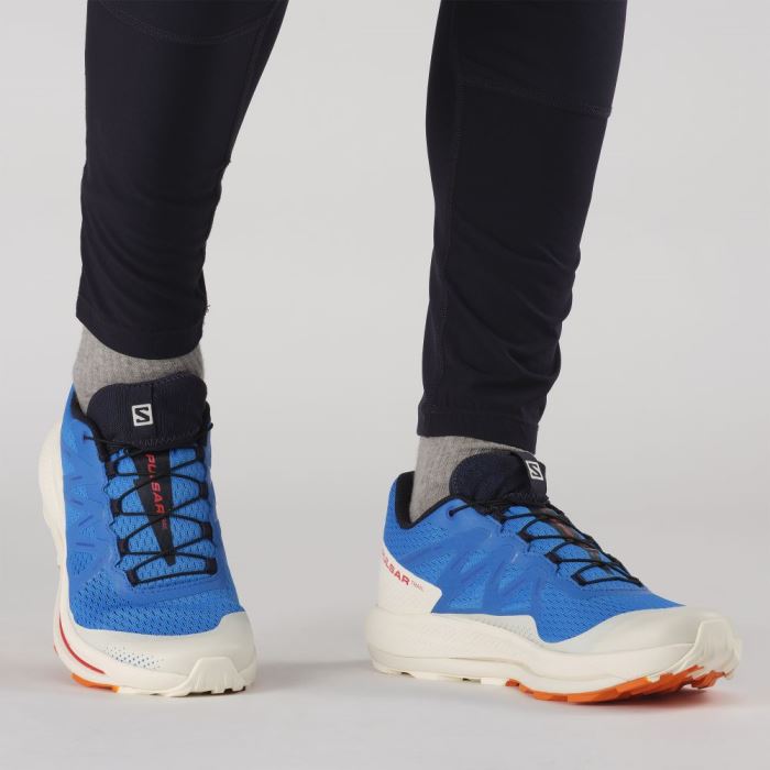 Salomon PULSAR TRAIL Trail Løbesko Herre Indigo Orange | rNE780p2