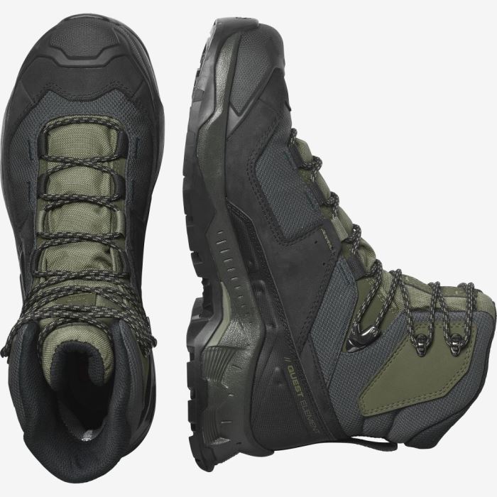 Salomon QUEST ELEMENT GORE-TEX Vandresko Herre Sort Dyb Grøn Olivengrøn | 1GlQys67