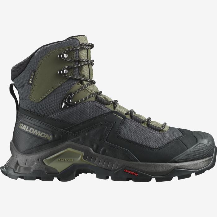 Salomon QUEST ELEMENT GORE-TEX Vandresko Herre Sort Dyb Grøn Olivengrøn | 1GlQys67