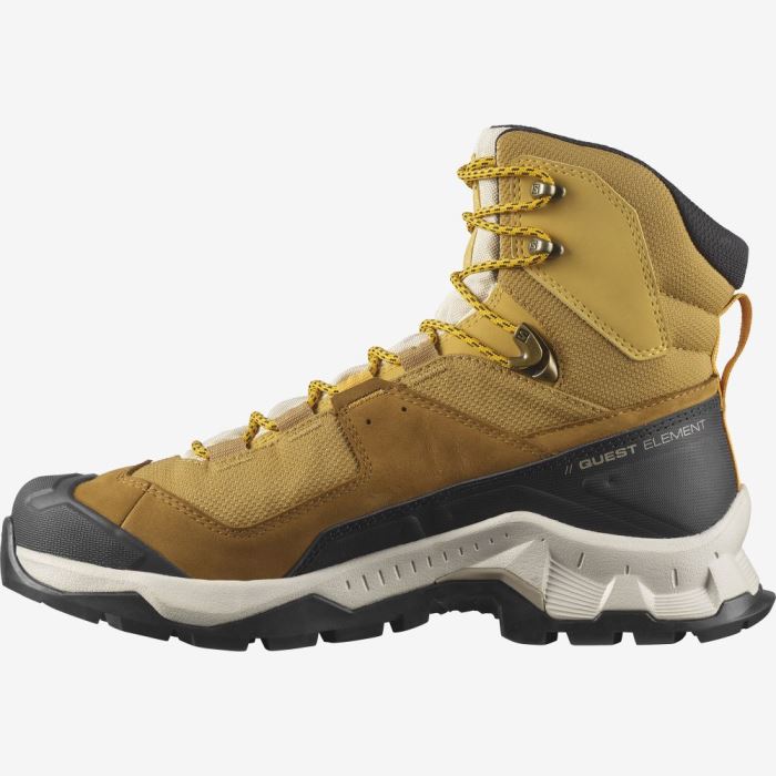 Salomon QUEST ELEMENT GORE-TEX Vandresko Herre Cumin / Bleached Sand / Saffron | idq98cEA