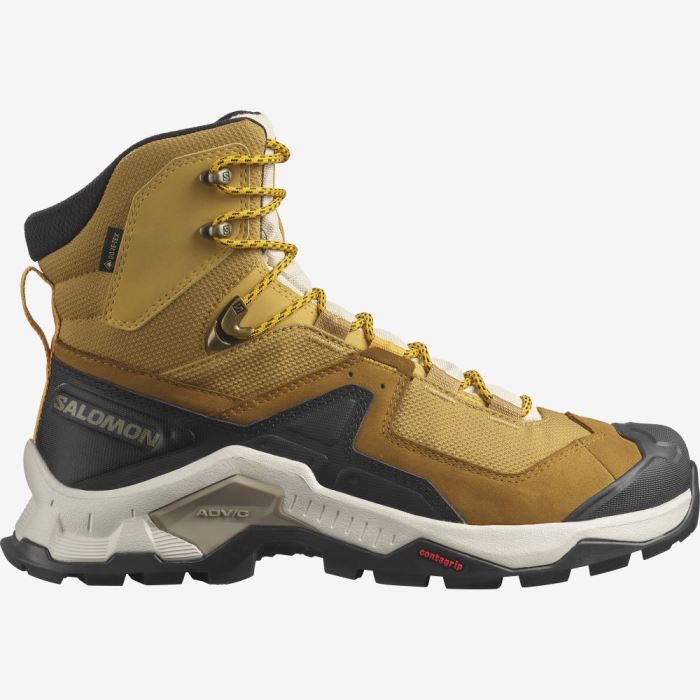 Salomon QUEST ELEMENT GORE-TEX Vandresko Herre Cumin / Bleached Sand / Saffron | idq98cEA