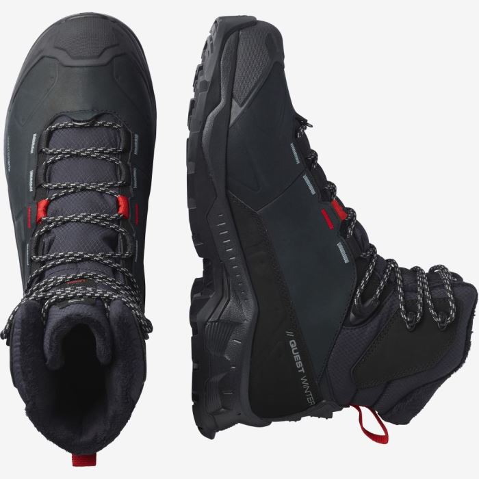 Salomon QUEST WINTER THINSULATE™ CLIMASALOMON™ WATERPROOF Vandresko Dame Sort | GfJ0JL6o