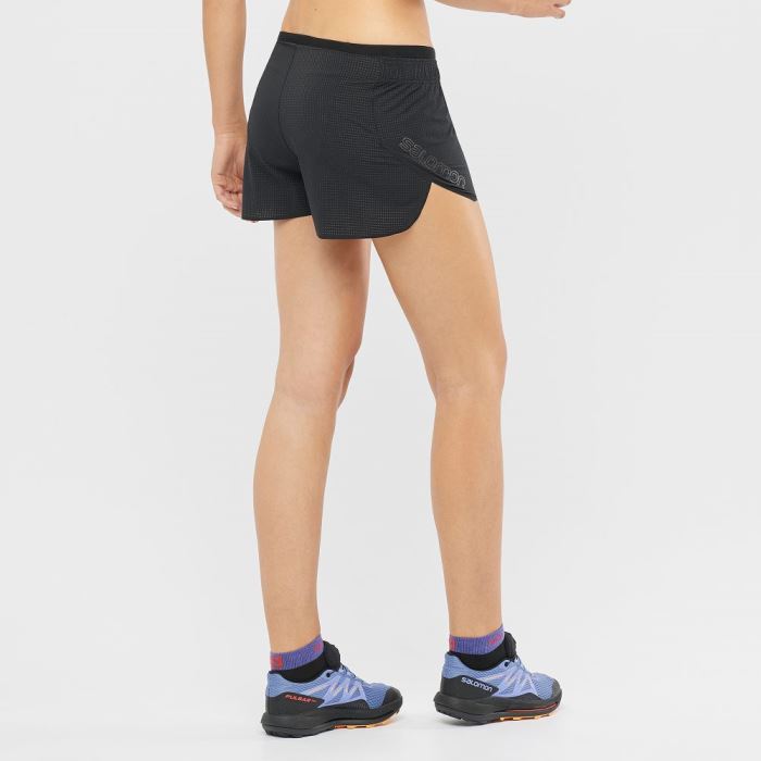 Salomon SENSE AERO 3'' Shorts Dame Sort | rRhPrFgn