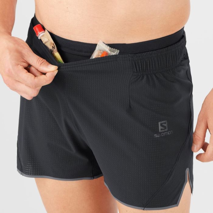 Salomon SENSE AERO 3'' Shorts Herre Sort | lCctiXxD