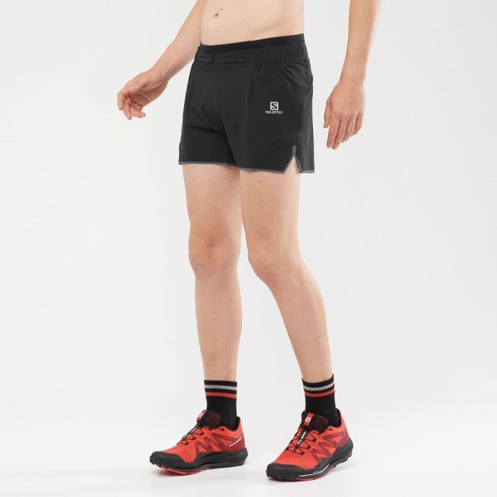 Salomon SENSE AERO 3'' Shorts Herre Sort | lCctiXxD