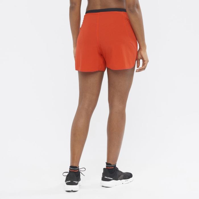 Salomon SENSE AERO 5'' Shorts Dame Rød | G3duk5Um