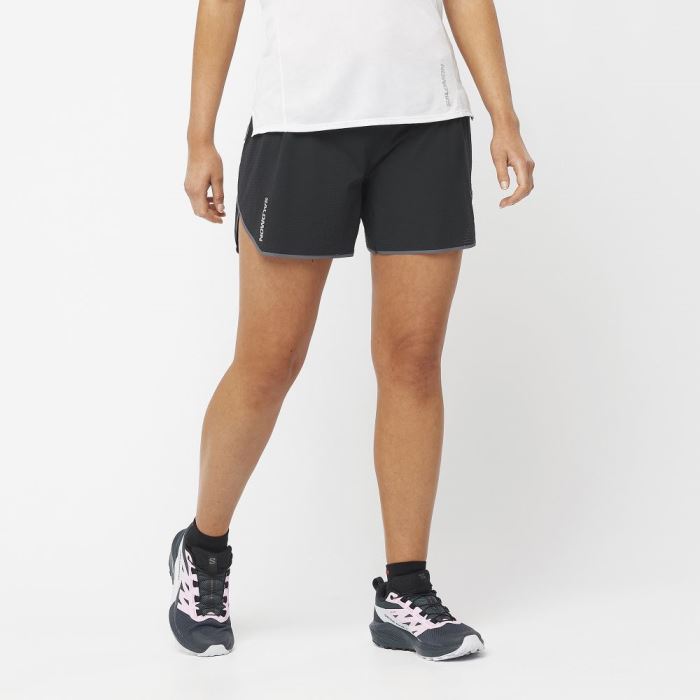 Salomon SENSE AERO 5'' Shorts Dame Sort | mdOQBkU2