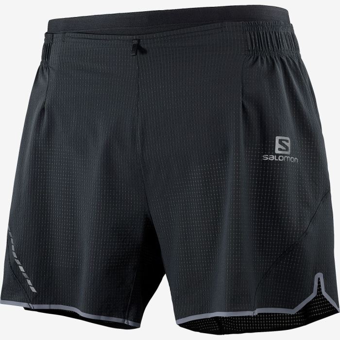 Salomon SENSE AERO 5\'\' Shorts Herre Sort | v2THwgIi