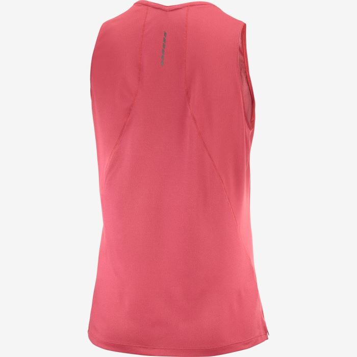 Salomon SENSE AERO T Shirts Dame Rød | 9LlnfANO