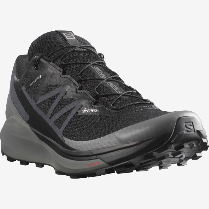 Salomon SENSE RIDE 4 GORE-TEX INVISIBLE FIT Trail Løbesko Herre Sort Sort | fdeEeUTI