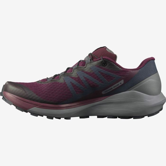 Salomon SENSE RIDE 4 Trail Løbesko Dame Wine Tasting / Quiet Shade / Ebony | MWOtNehk