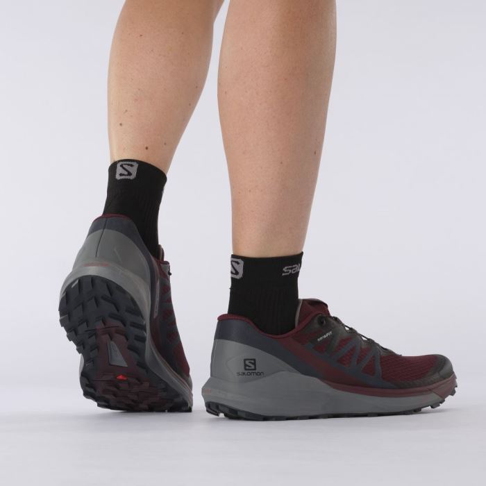 Salomon SENSE RIDE 4 Trail Løbesko Dame Wine Tasting / Quiet Shade / Ebony | MWOtNehk