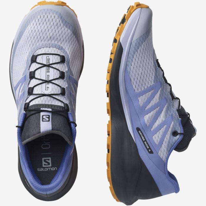 Salomon SENSE RIDE 4 Trail Løbesko Dame Lilla Orange | SKs57L0m