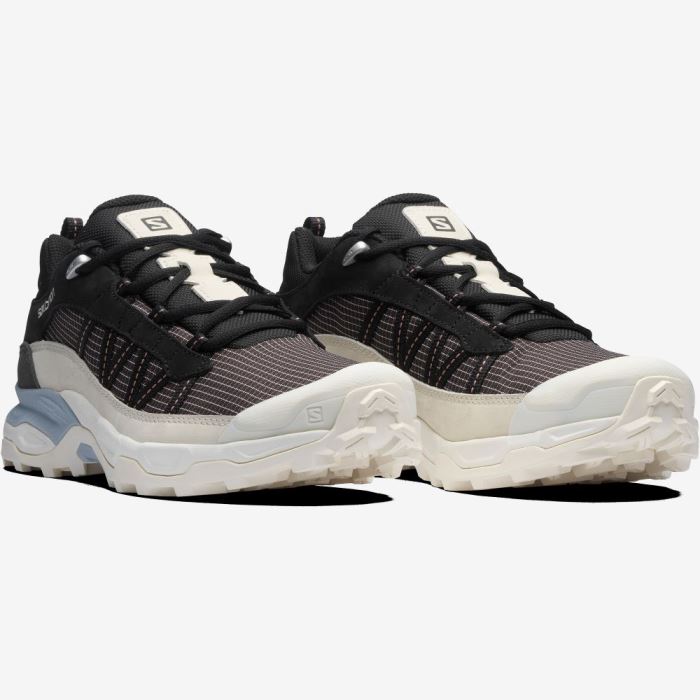 Salomon SHELTER LOW LEATHER Sneakers Dame Chokolade Lilla Blå | ZdaFq3tt