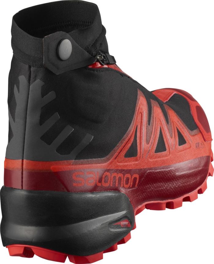 Salomon SNOWSPIKE CLIMASALOMON™ WATERPROOF Trail Løbesko Dame Sort Rød Rød | 1NntwM4X