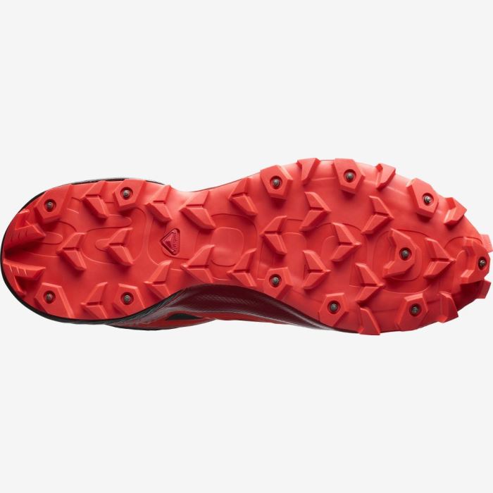 Salomon SNOWSPIKE CLIMASALOMON™ WATERPROOF Trail Løbesko Dame Sort Rød Rød | 1NntwM4X