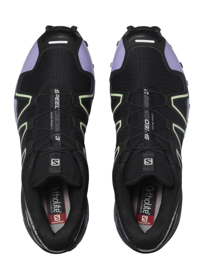 Salomon SPEEDCROSS 3 Sneakers Herre Sort Lavendel Grøn | FR3ZcqfM