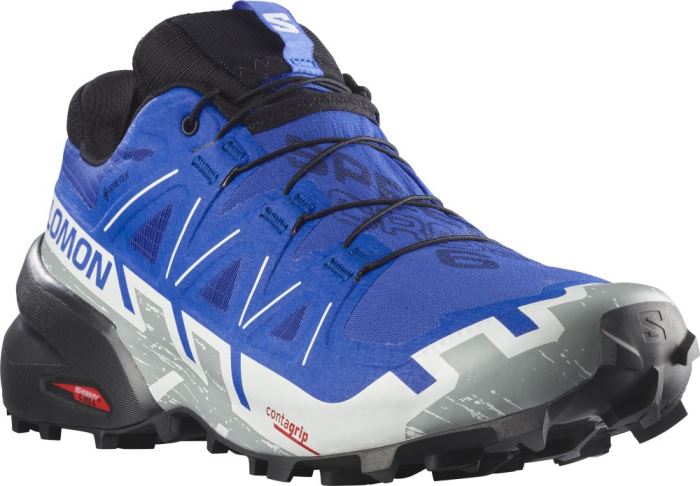 Salomon SPEEDCROSS 6 GORE-TEX Trail Løbesko Herre Blå Sort Hvide | uVE39zBV