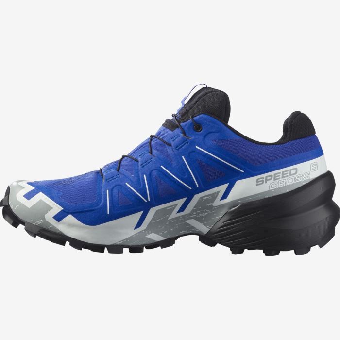 Salomon SPEEDCROSS 6 GORE-TEX Trail Løbesko Herre Blå Sort Hvide | uVE39zBV