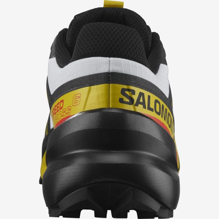 Salomon SPEEDCROSS 6 Trail Løbesko Herre Hvide Sort Gul | IGbRUyYw